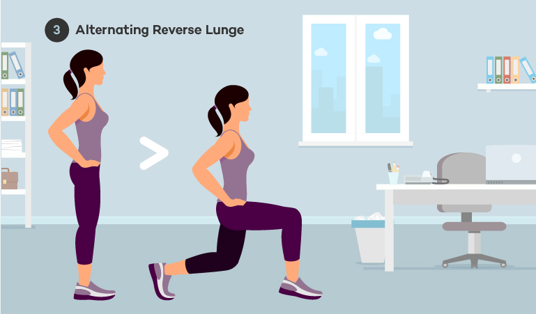 Step 3 Alternating Reverse Lunge